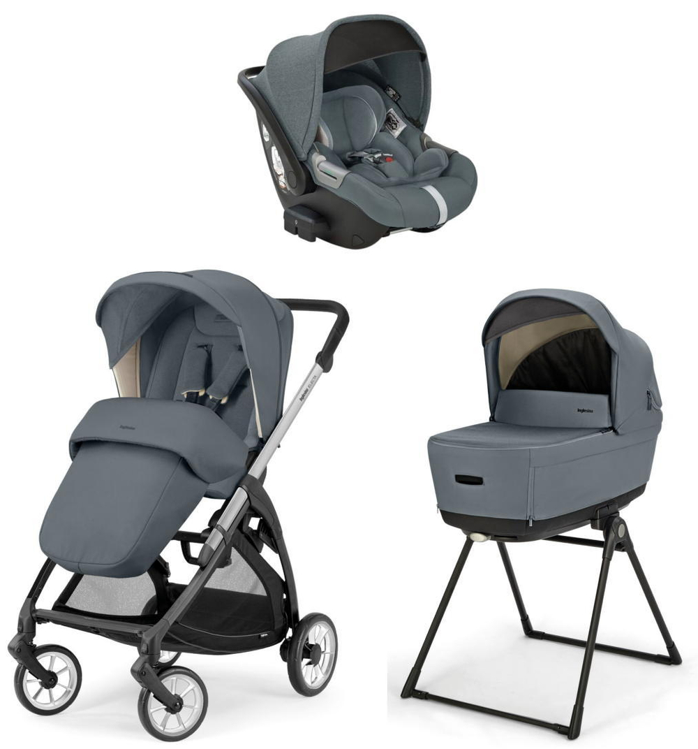 Коляска 3 в 1 Inglesina Electa System Quattro DRW 2025 с подставкой под люльку Union Grey