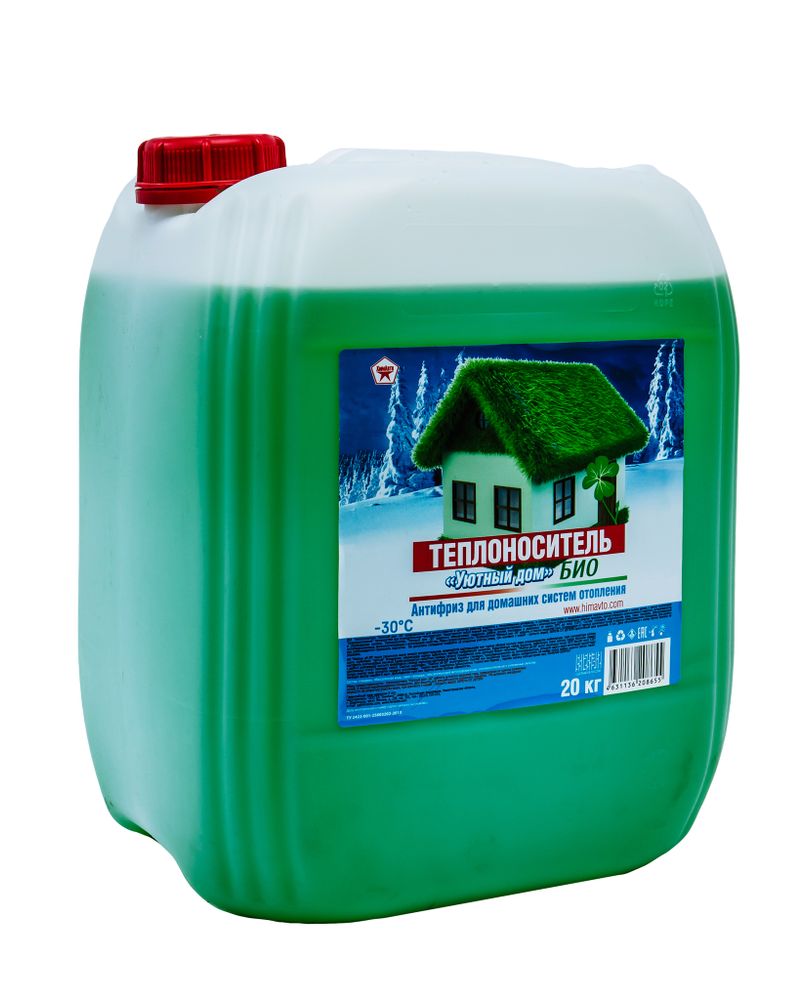 Теплоноситель Уютный Дом БИО 10 кг до -30 градусов (глицерингликоль)