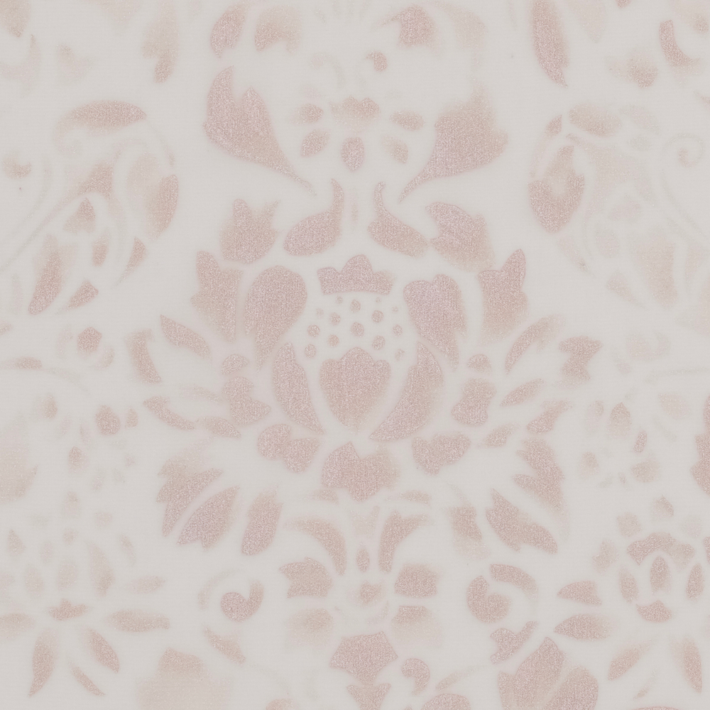 Молочная органза с перламутрово-розовой шелкографией