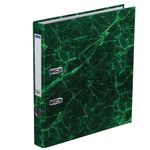 Папка-регистратор 50мм, мрамор, Спейс, карман на корешке, зеленая