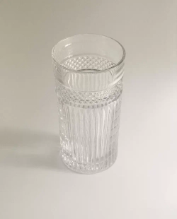 ZARA HOME СТЕКЛЯННЫЙ СТАКАН ДЛЯ ПРОХЛАДИТЕЛЬНЫХ НАПИТКОВ С РЕЛЬЕФНЫМ УЗОРОМ, ПРОЗРАЧНЫЙ