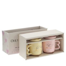 GAEM Набор из 2-х Кружек с крышкой и ложкой, 300 мл, L12 W9 H9 см, 2в.