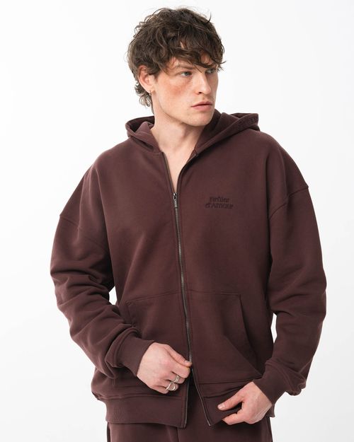 Худи Bruler d'Amour Zip Virtuose de la ville коричневый