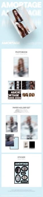 Набор JISOO - AMORTAGE [PHOTOBOOK PAPER HOLDER STICKER SET]