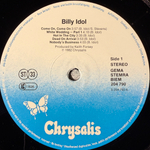 Billy Idol ‎– Billy Idol (Европа 1982г.) Т