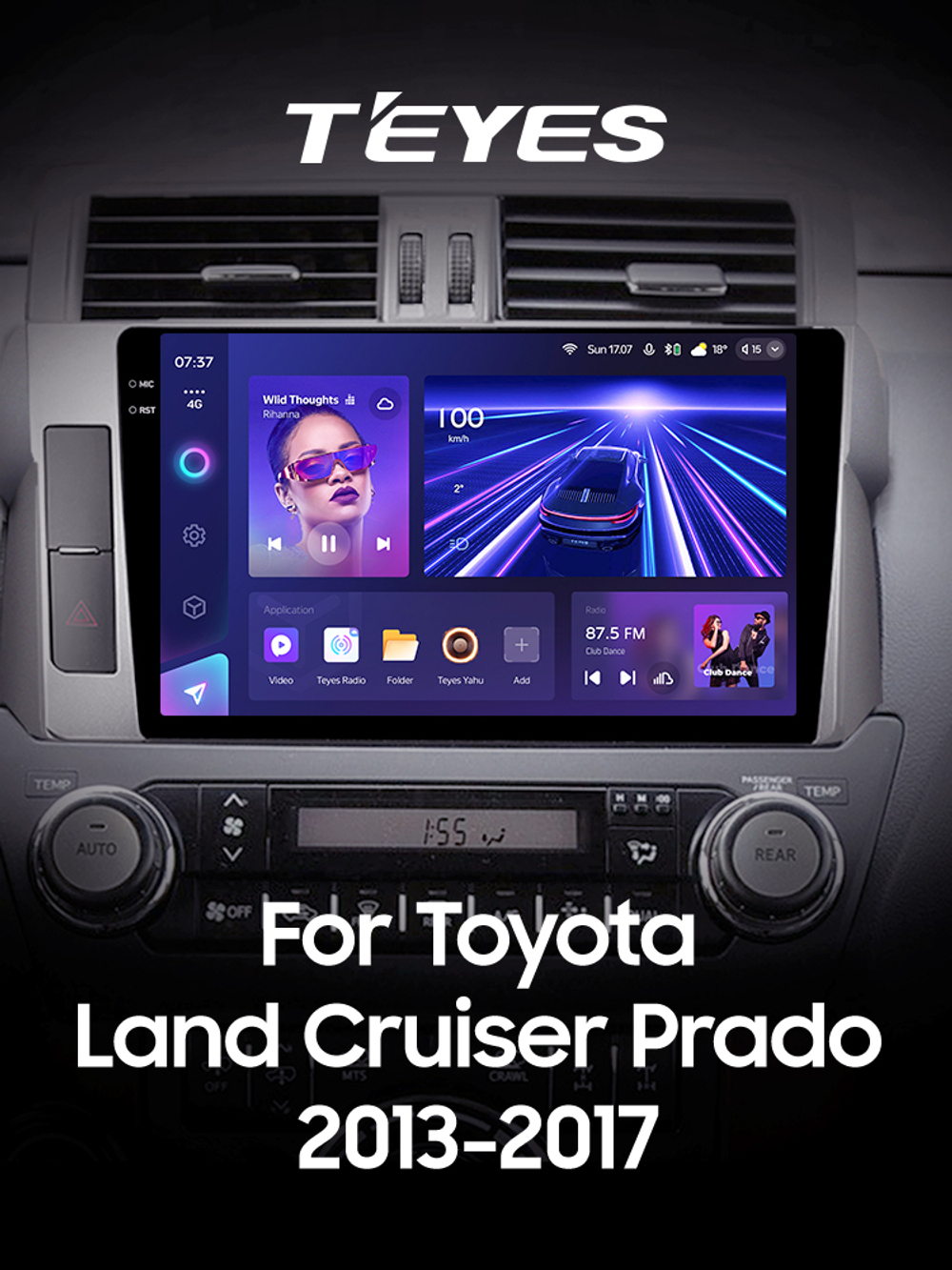 Teyes CC3 2K 10,2"для Toyota Land Cruiser Prado 2013-2017