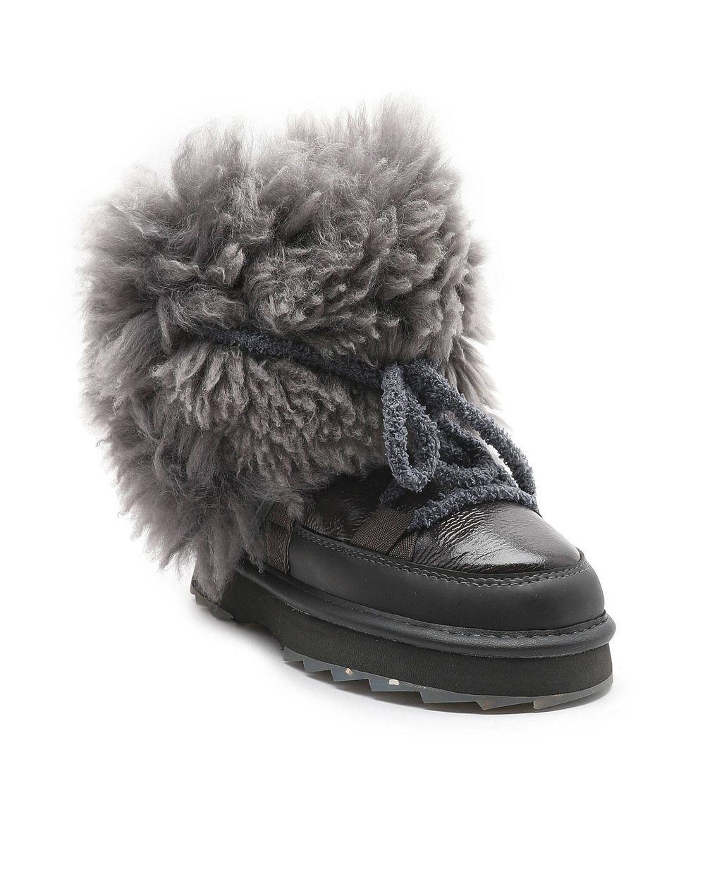 Кожаные угги blurred glossy EMU Australia - черный(W12812)