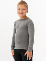 Футболка детская термо унисекс серый меланж
