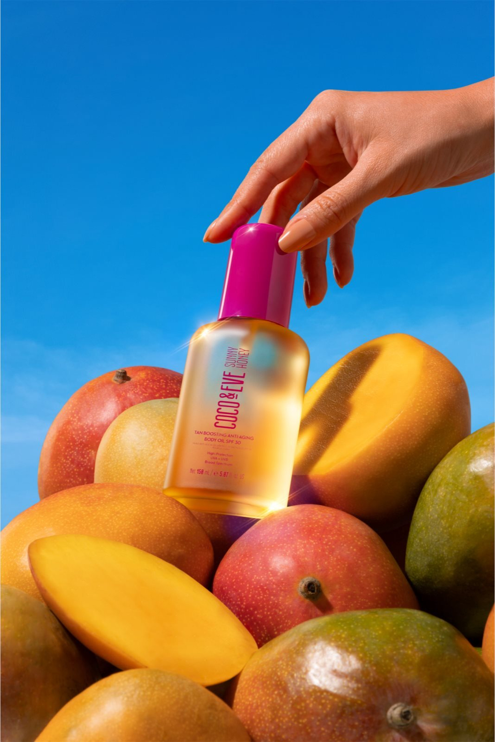 Coco & Eve Sunny Honey Tan Boosting Anti-Aging Body Oil SPF 30 - защитное масло ускоряющее загар против старения кожи /  SPF 30 150  ml  / GTIN 8886482912442