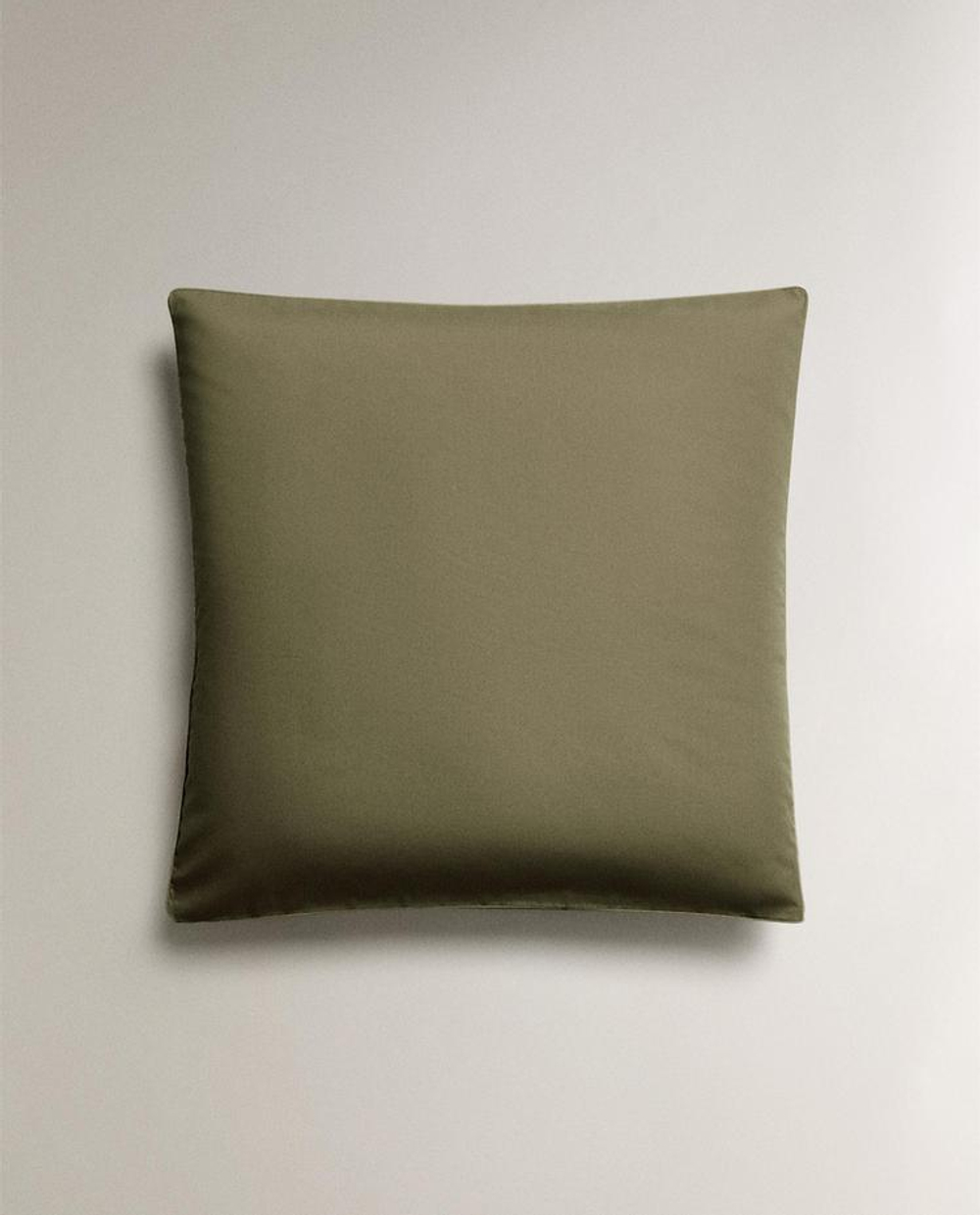 ZARA HOME НАВОЛОЧКА ИЗ ХЛОПКА ПЕРКАЛЬ (300 НИТЕЙ), ЗЕЛЕНЫЙ