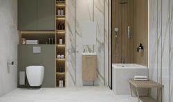 Тумба подвесная VELVEX Estea 40.1D дуб санремо с раковиной Cersanit MODUO 40