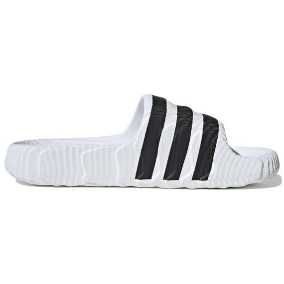 Кроссовки adidas originals Adilette 22 Слипоны Белый Черный Унисекс