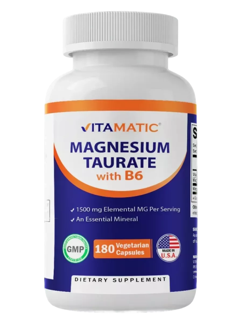 Vitamatic Magnesium Taurate 180 капсул , Магний таурат + B6 !!!Срок 08.2025