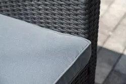 "Вашингтон" лаунж-зона из искусственного ротанга на 4 персоны, цвет черный