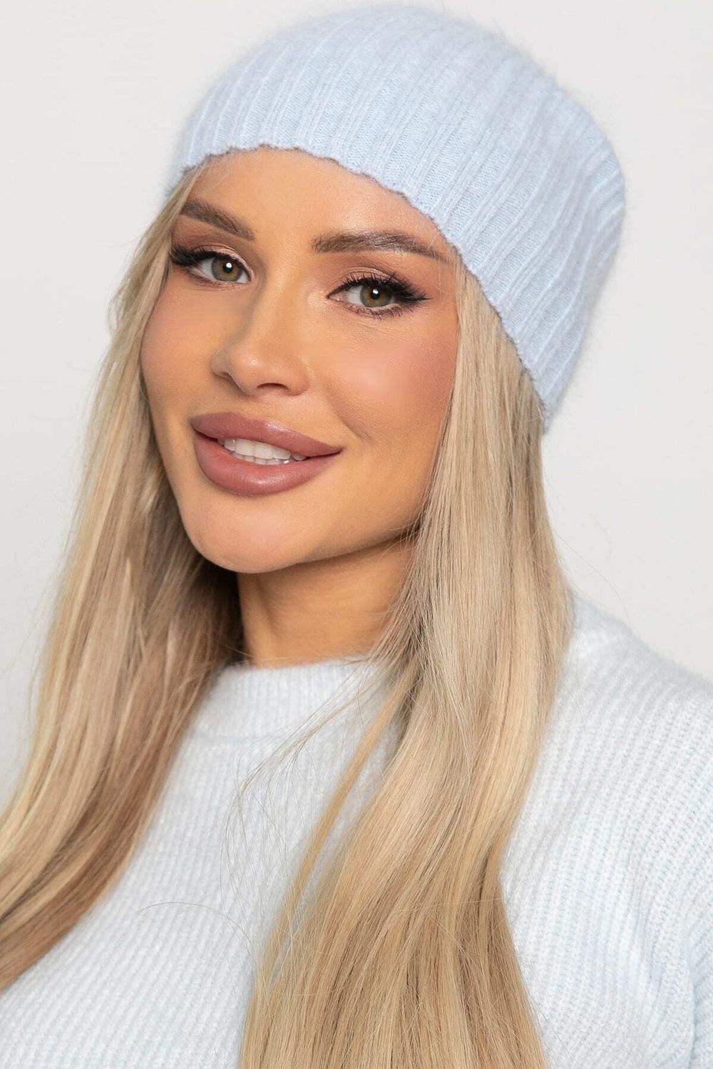 Шапка однослойная Большой город (нежно-голубая) Ш26-4М LT Collection