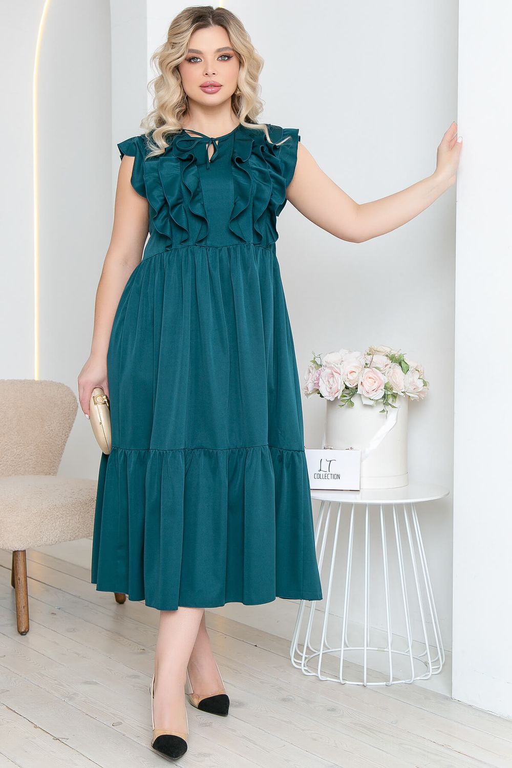 Платье "Айза" (изумруд) П5423 LT Collection