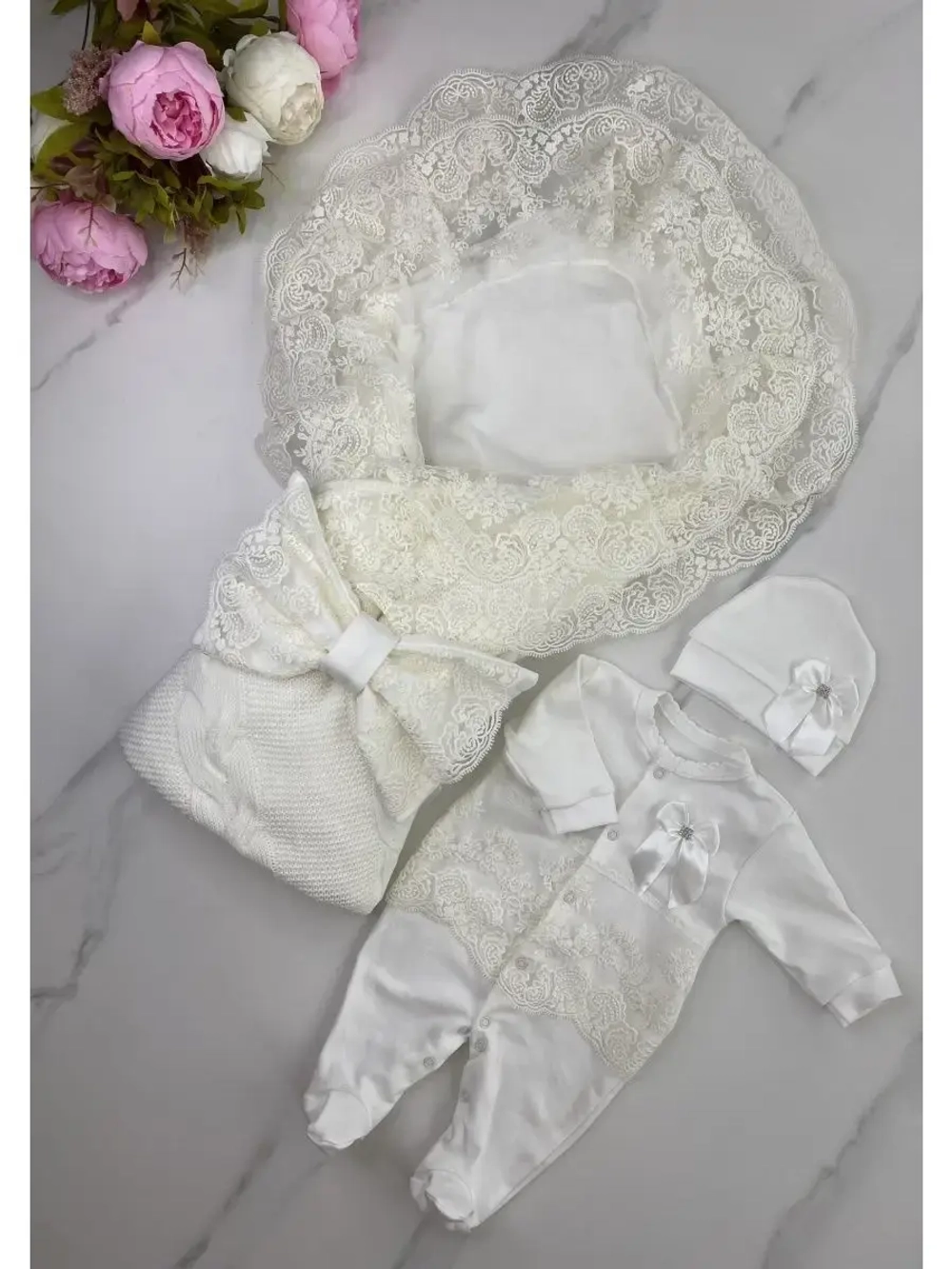 Комплект на выписку для новорожденного летний