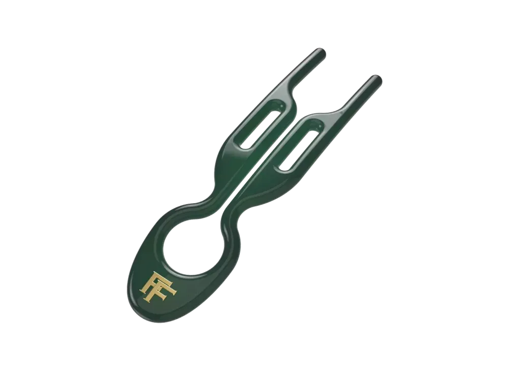 NO 1 HAIRPIN | GREEN - 3X HAIRPINS/BOX / Шпильки No1 Hairpin Изумрудный Цвет (набор из 3 шпилек)
