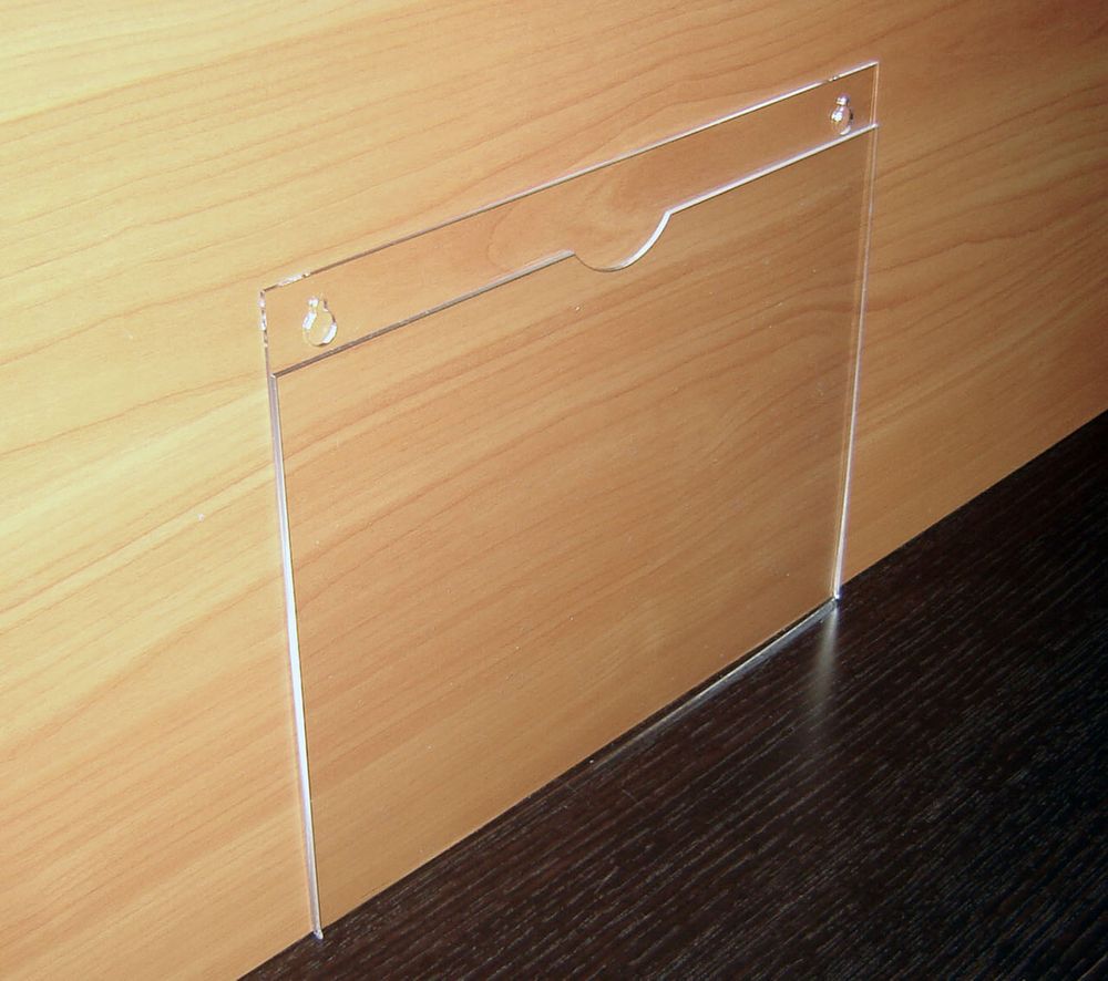 Карман А4 плоский горизонтальный акрил 1,8 мм