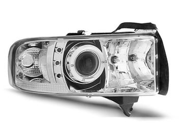 Передние фары angel eyes chrome для Dodge Ram 94-01