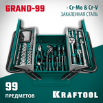 KRAFTOOL GRAND-99, 99 предм., (1/2″+1/4″), Универсальный набор инструмента (27978-H99)
