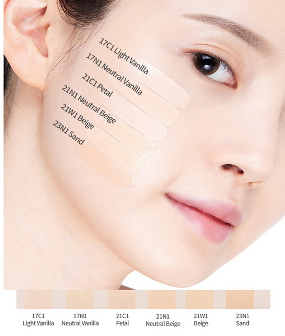 Увлажняющий кушон с эффектом двойного сияния Etude Double Lasting Cushion Glow SPF50+/PA+++ #17N1 Neutral Vanilla, 15г