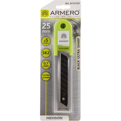 Лезвие ARMERO сегментное 25 мм Black (5 шт.)   A512/325