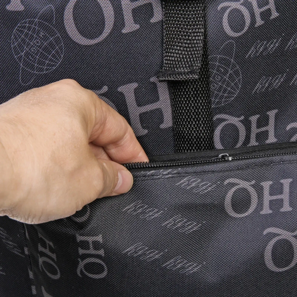 Тележка хозяйственная с сумкой (100*40*35см, колеса 21см,грузоподъемность до50 кг) HQ черная