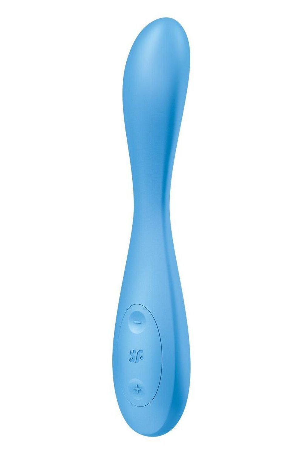 Голубой гибкий вибромассажер Satisfyer G-Spot Flex 4+ - 19 см.