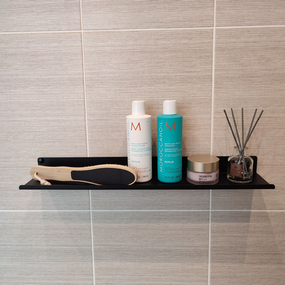 Полка MetaDec Plain настенная прямая, 50х10см черная, 1шт