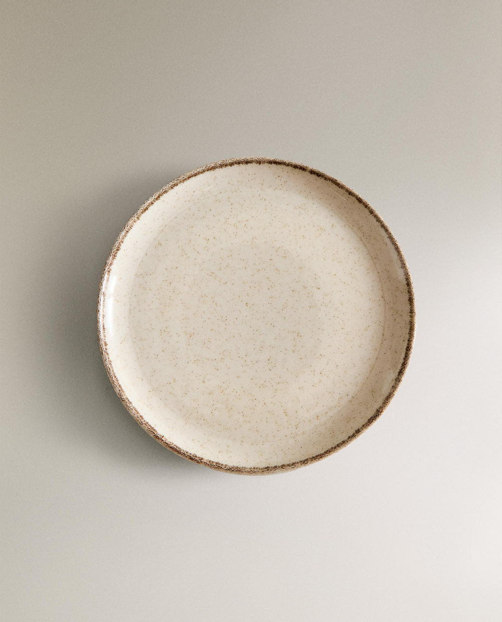 Zara Home тарелка пирожковая из фарфора, цвет бежевый, 15 см