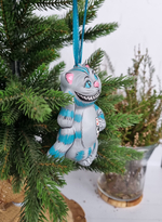 Чеширский кот ёлочная игрушка из фарфора