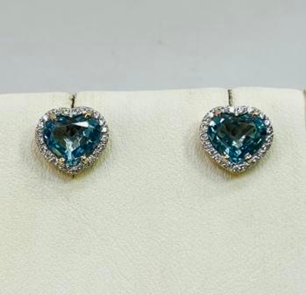 Серьги из золота с ситаллом