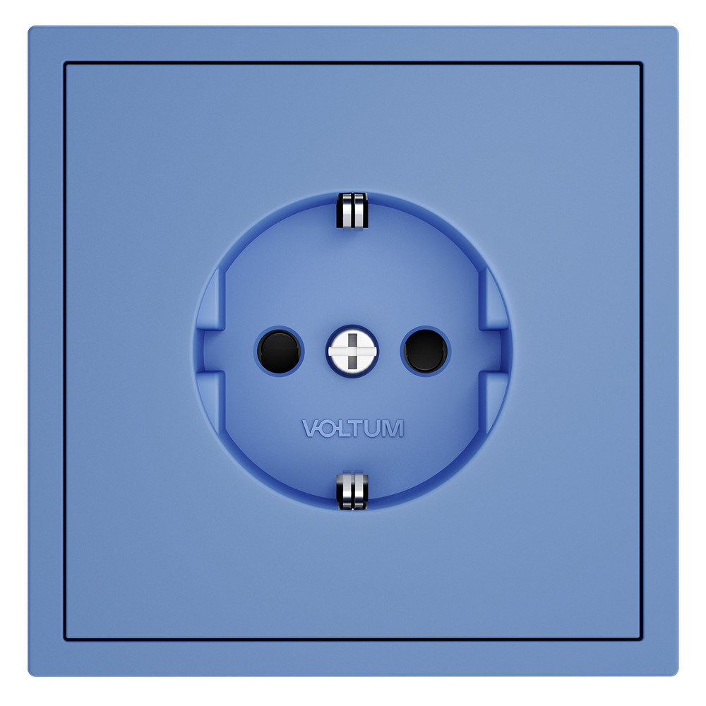 Накладка для розетки с заземлением и защитными шторками, S70 (деним)