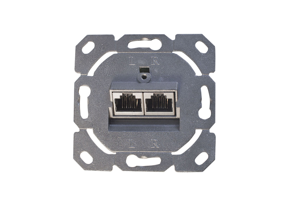 Компьютерная  розетка RJ45 Cat.6 UAE,  на 2 выход,  без накладки