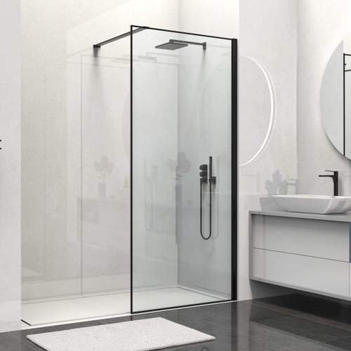 Душевая перегородка Walk-In VSW-1HS800CLB, 800*2000,черный матовый, стекло прозрачное