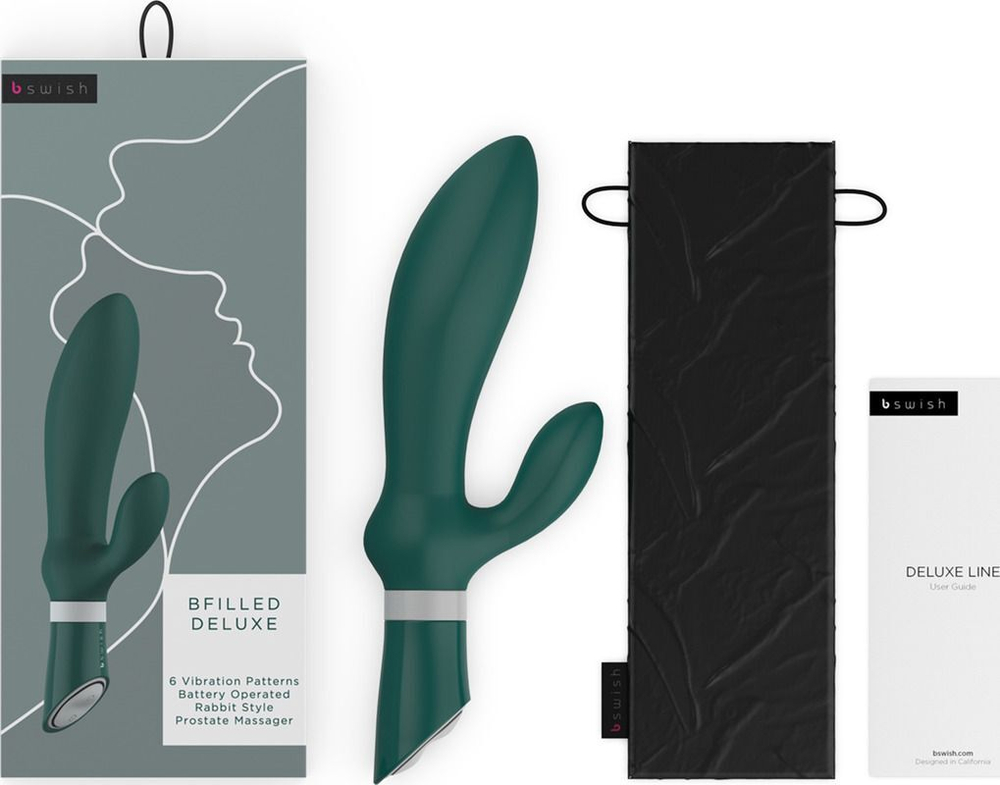 Зеленый вибромассажер простаты Bfilled Deluxe - 21 см. (Цвет: зеленый)