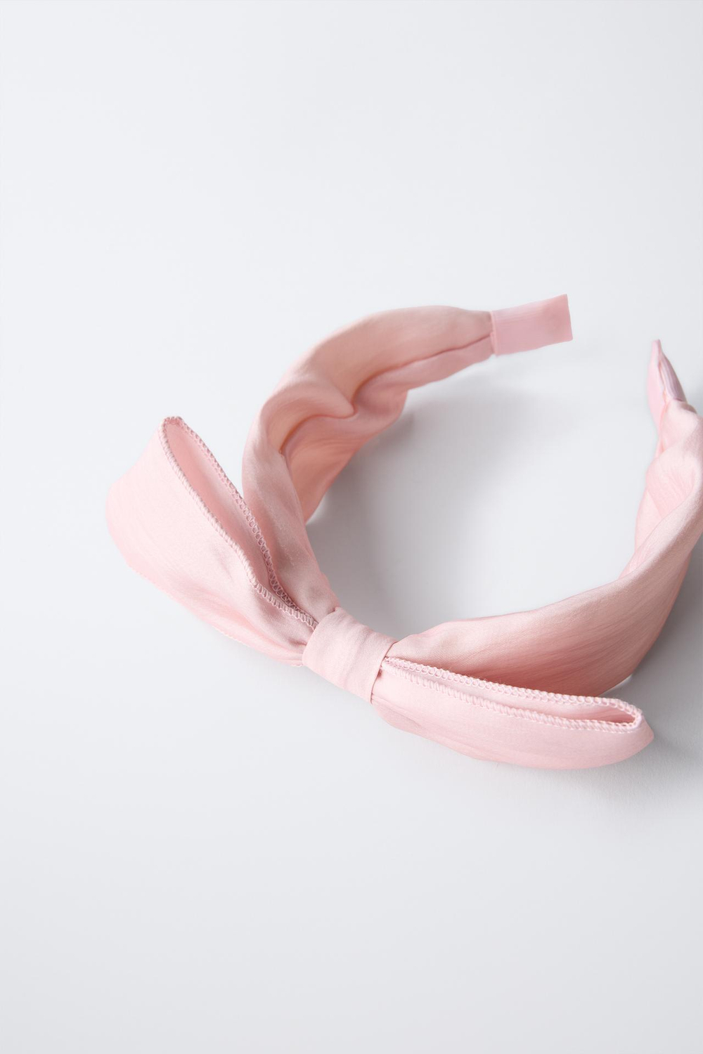 ZARA ОБОДОК С БАНТОМ ИЗ ОРГАНЗЫ, РОЗОВЫЙ