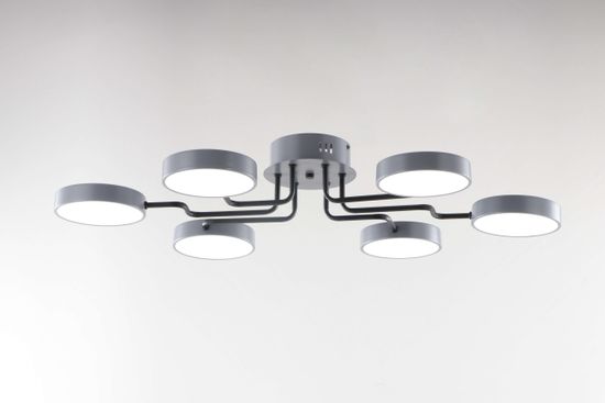 Люстра потолочная светодиодная 18054STD/6 GY+BK SALEB гарантия 1 год