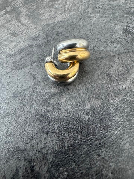 Серьги Dansk Copenhagen, Passion Waterproof, полукольца, биколорные, DNSK26.1-3W2401029 (серебристый