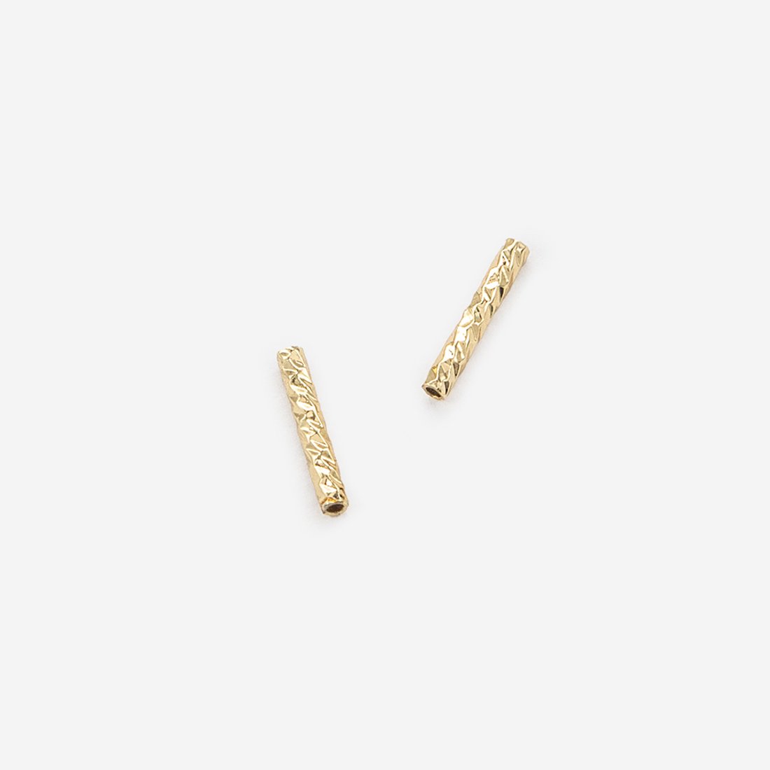 Разделитель-трубочка, рифление, 10*1,5мм, позолота