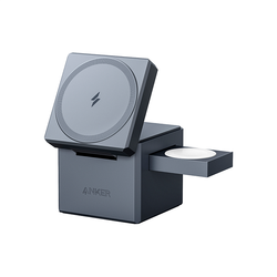 Беспроводное зарядное устройство ANKER Cube с MagSafe 3в1 Black (Чёрный)