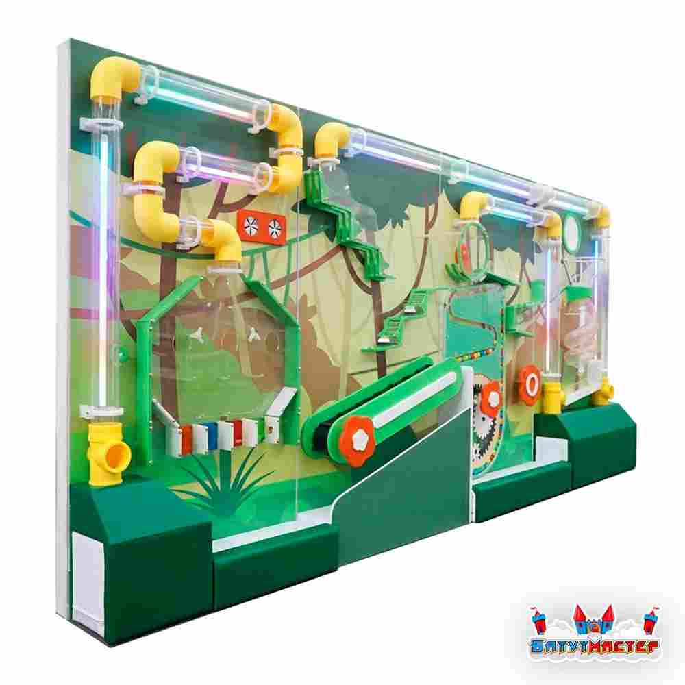 Интерактивная сенсорная стена «Лесной шаропоток», 5,2×1,8×0,6 м