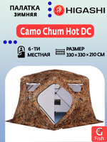Палатка для зимней рыбалки HIGASHI Camo Chum Hot DC