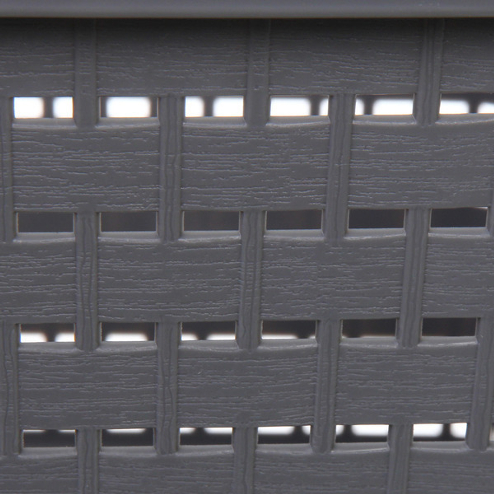 Корзинка хозяйственная с ручками «ПАЛЕРМО», цвет темно-серый, 25.5*35*22.5см