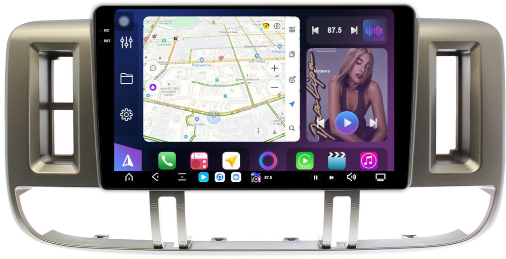 Магнитола для Nissan X-Trail T30 2000-2003 - FarCar XXL9-7010F3 монитор 9.5" 2K QLED на Android 14, TS20, 8+256Гб, CarPlay, 4G SIM-слот