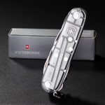 Нож Victorinox Huntsman, 91 мм, 15 функций, полупрозрачный серебристый