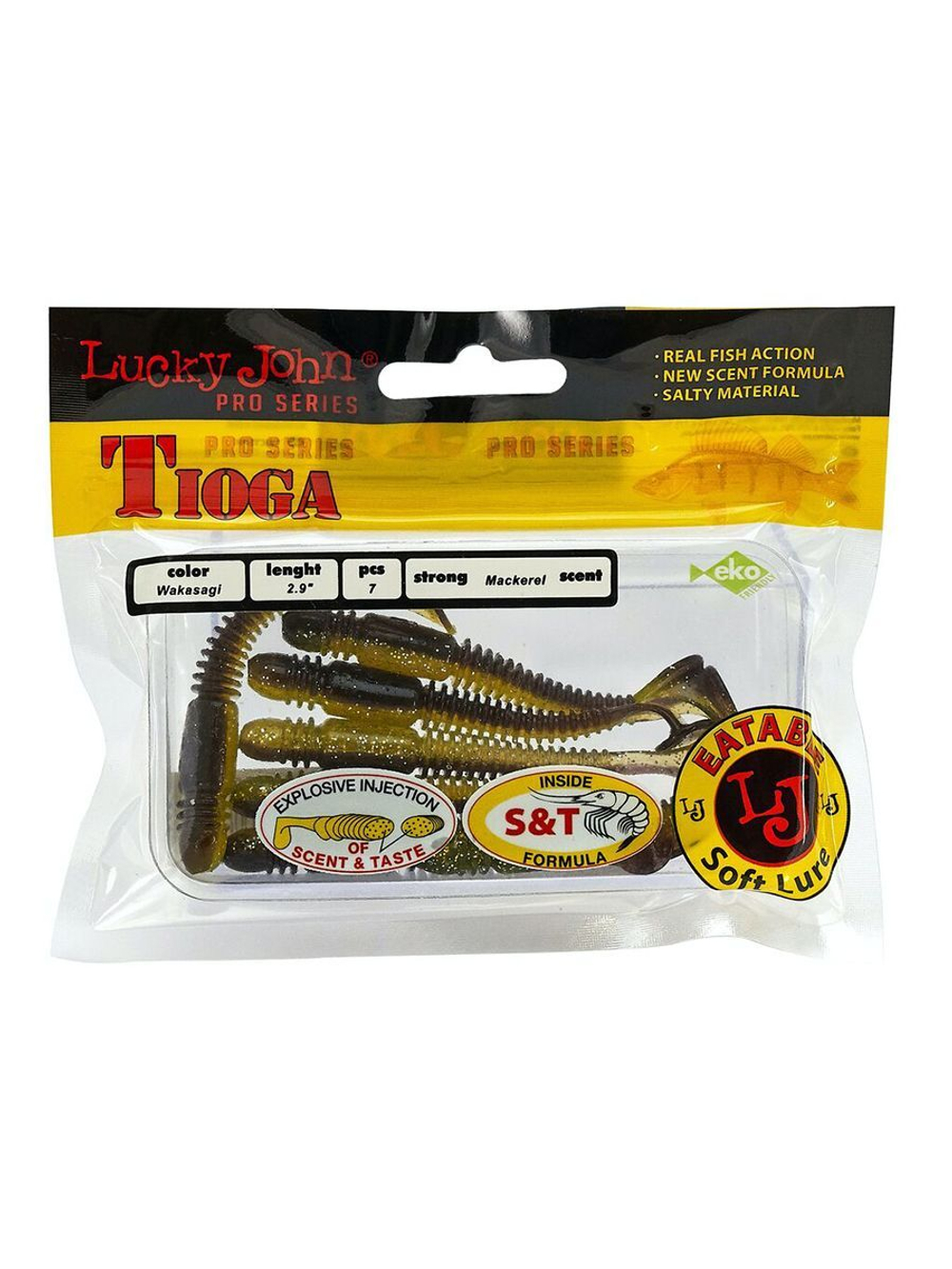 Виброхвосты съедобные LJ Pro Series TIOGA 3.9in (10.00)/T18 5 шт. в упак.