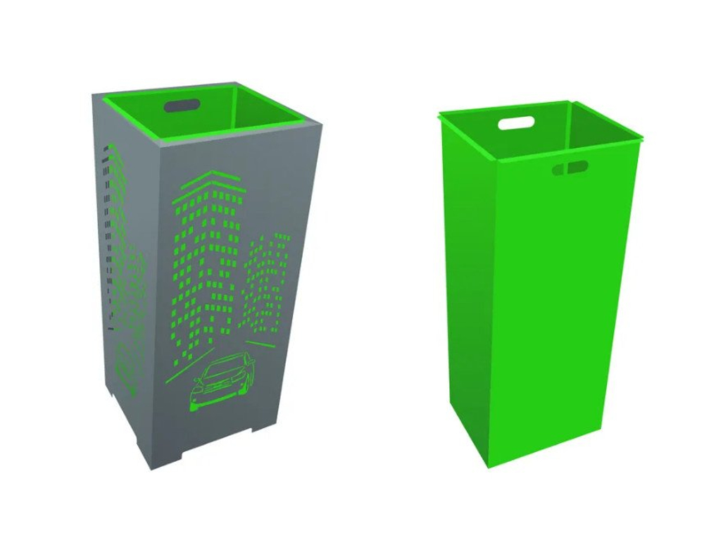 Урна парковая Город зеленая УП-5 300*300*650