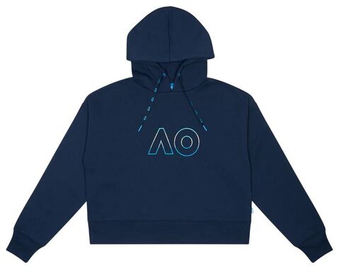 Женская Кофта теннисная Australian Open Oversized Logo Hoodie - небесный
